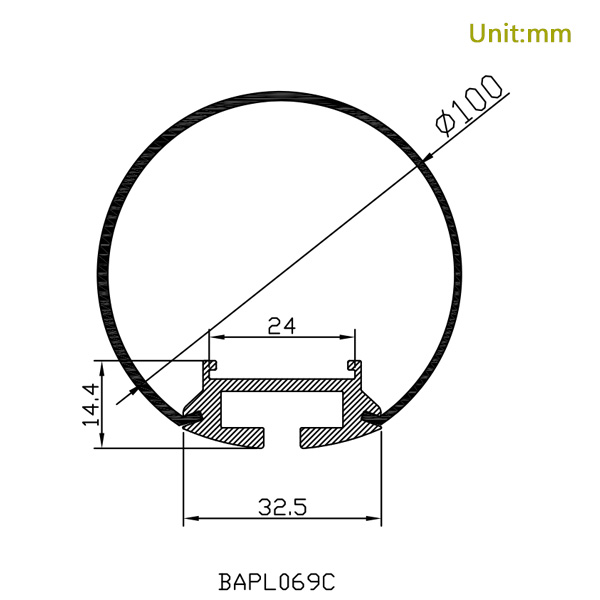 Round LED Light Channel Dome Top Diffuser for Double Row LED Strip Lights Round LED Light Channel Dome Top Diffuser for Double Row LED Strip Lights